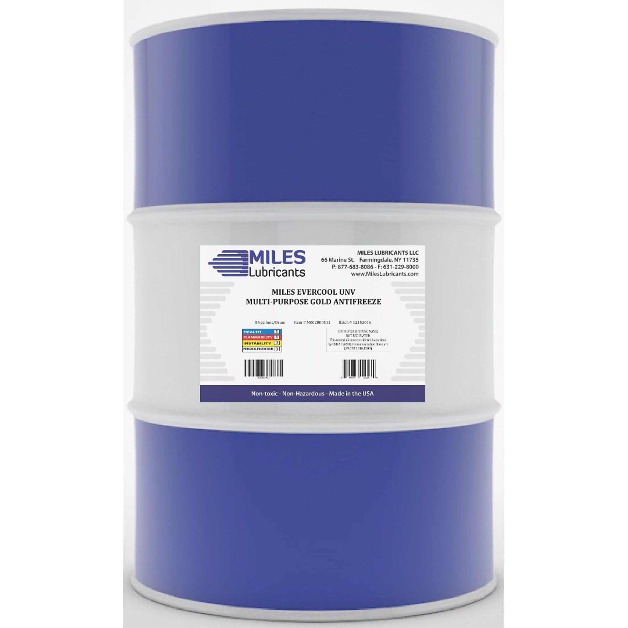Miles Lubricants Evercool UNV Antifreeze/Coolant - 50/50, 55-Gal. Drum, Model# M002000513